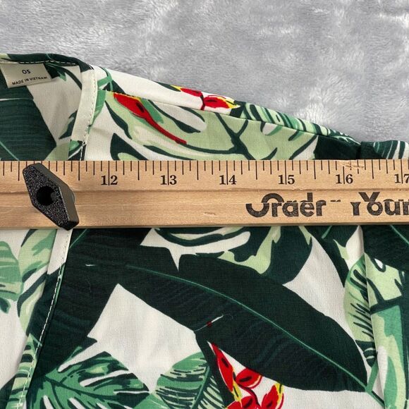 Rachel Zoe Duster Hawaiian Palm Print Kimono Tassel Tie Open Front Swim Cover Up - Picture 10 of 15